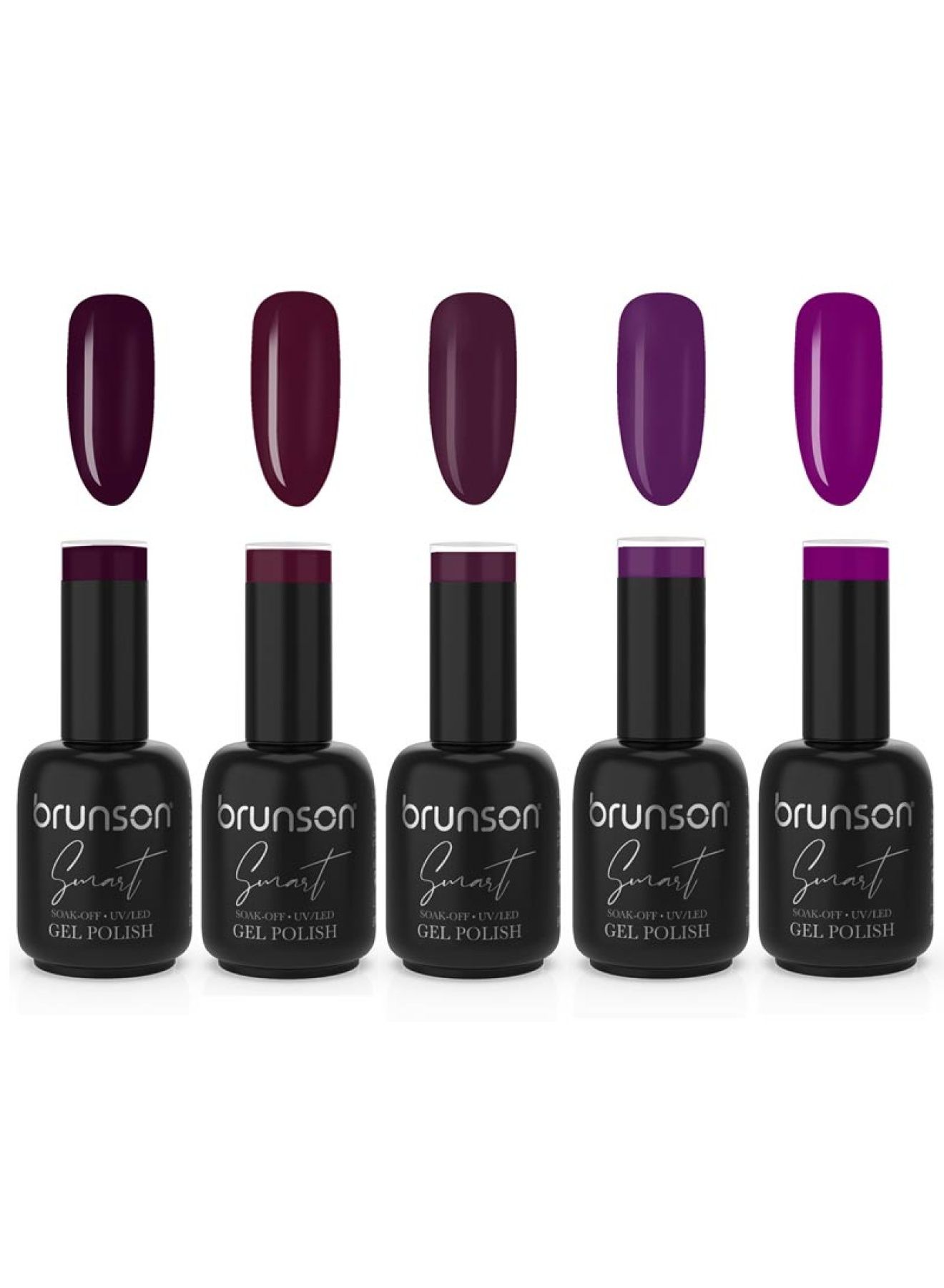 Smart Gel Nail Polish Wine Shade Nail Gel Collections 5pcs