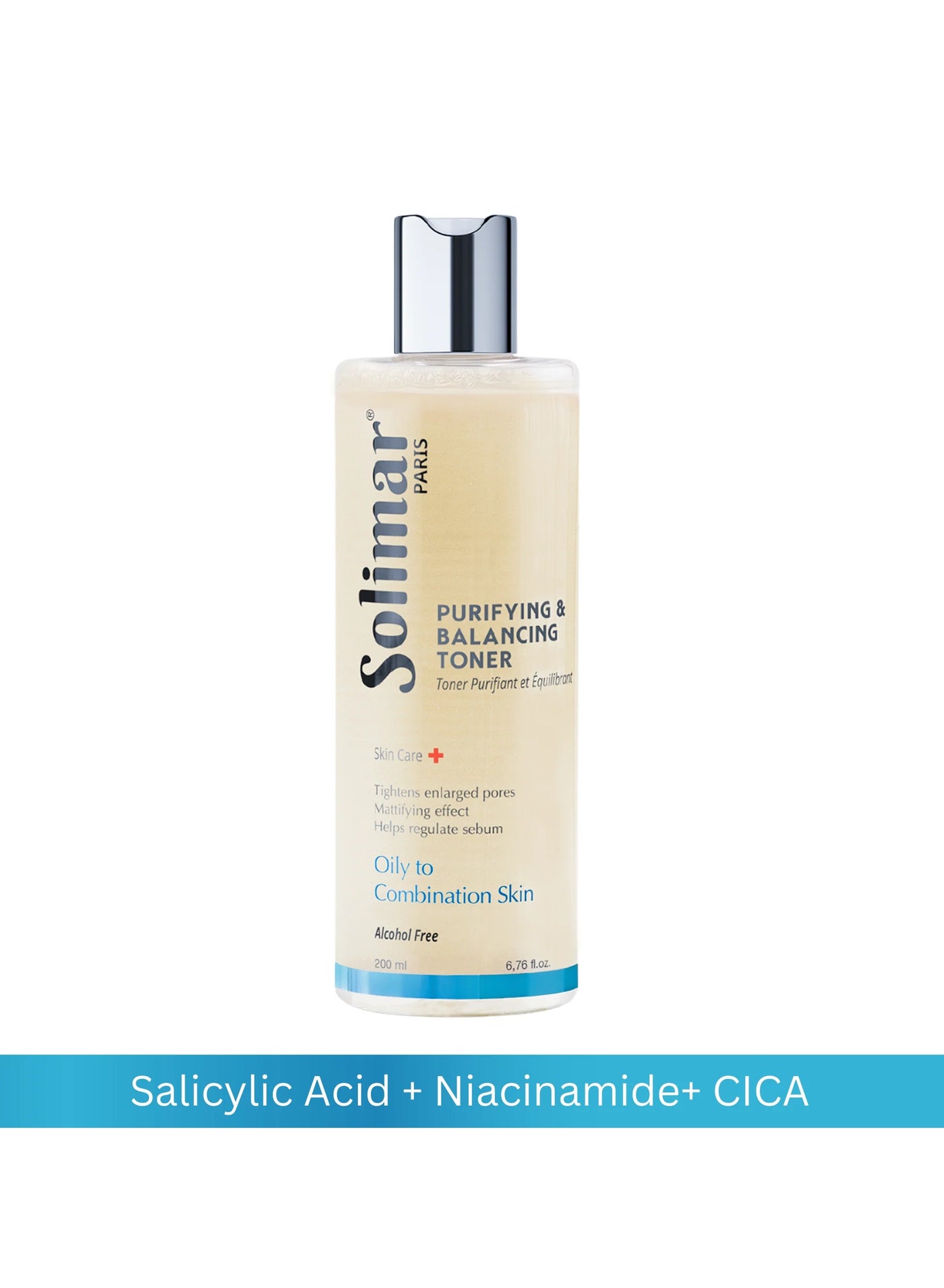 Solimar Paris Purifying & Balancing Toner – Oily to Combination Skin, 200ml