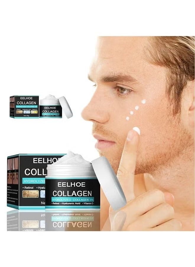 Men's Moisturizing Anti-Aging Cream, 30g Men's Face Moisturizer Cream, Age Rewind Men's Wrinkle Cream, Anti Aging Wrinkle Cream for Men, Skin Firming and Tightening Lotion