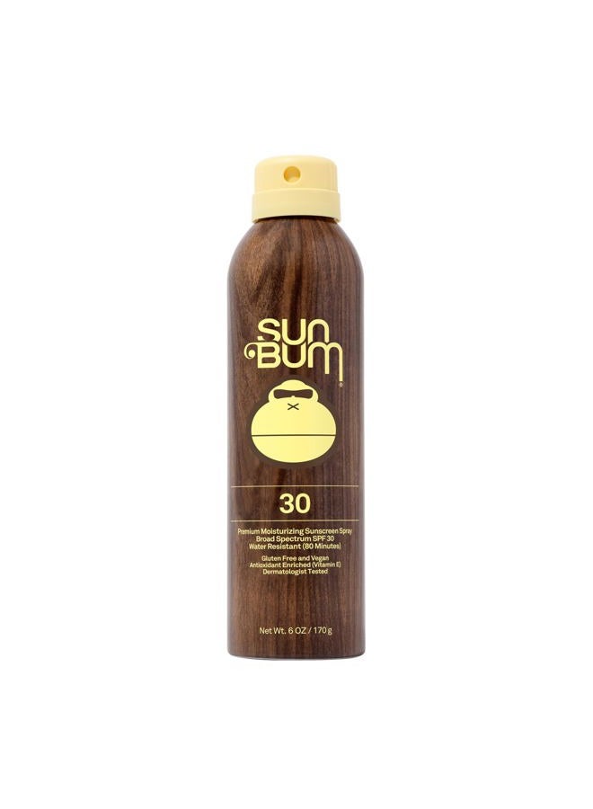 Original SPF 30 Sunscreen Body Spray | Broad Spectrum Moisturizing Sunblock with Vitamin E | Hawaii 104 Act Compliant (Octinoxate & Oxybenzone Free) | 6 oz