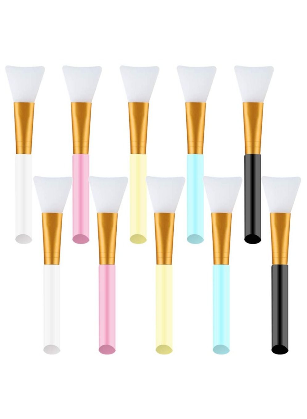 10-Piece Facial Mask Brush Silicone Cosmetic