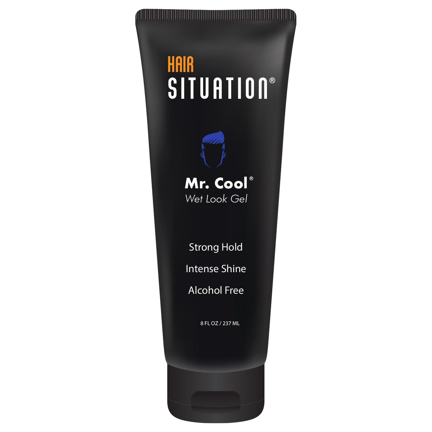 Hair Situation Mr. Cool Wet Look Hair Gel - Strong Hold, High Shine, Alcohol-Free, Anti-Humidity, Non-Flaking, For All Hair Types - 8 Fl Oz
