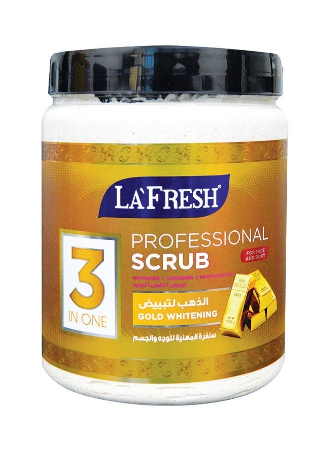 Professional 3 In 1 Gold Whitening Scrub Clear 1000 ML