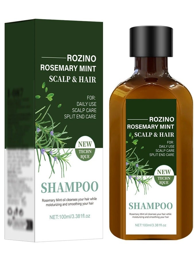 1 Bottle ROZINO Tea Tree Shampoo, 3.381 fl.Oz, Unisex-Adult, Liquid, Glycerin-Infused, Plant-Based Squalane, Moisturizing, Nourishing, Gentle Cleansing, Suitable for Normal Hair Types, Rich Tea Tree Oil