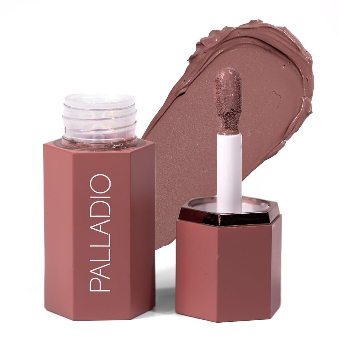 Palladio Liquid Blush for Cheeks & Lips 2-in-1 Makeup Face Blush, Weightless Cream Formula, Smudge Proof Long-Wearing Pigmented, Natural Look Makeup Face Blushes, Dewy Finish, Dusty Rose