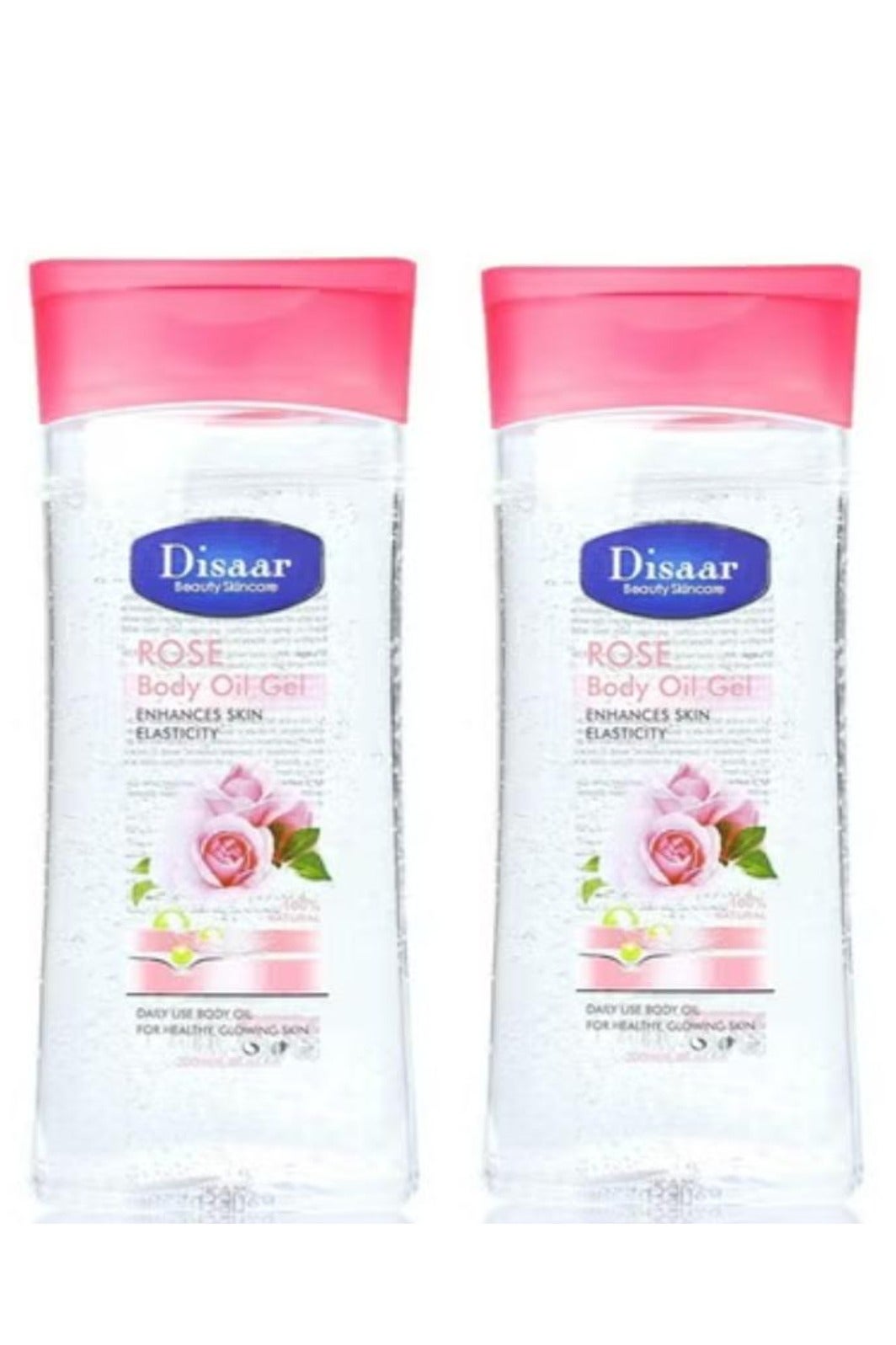 Rose Skin Moisturizing Body Oil Gel Whitening Body Massage Oil Gel 200 ml 2 Pcs