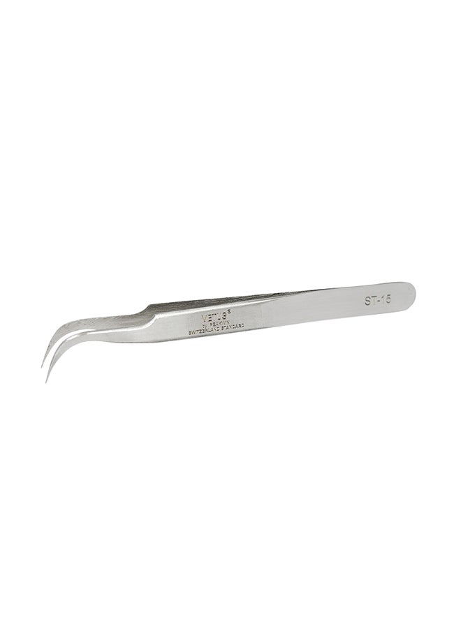 Professional Precision Stainless Steel Stainless Tweezer Super Fine Curved Tip 115Mm