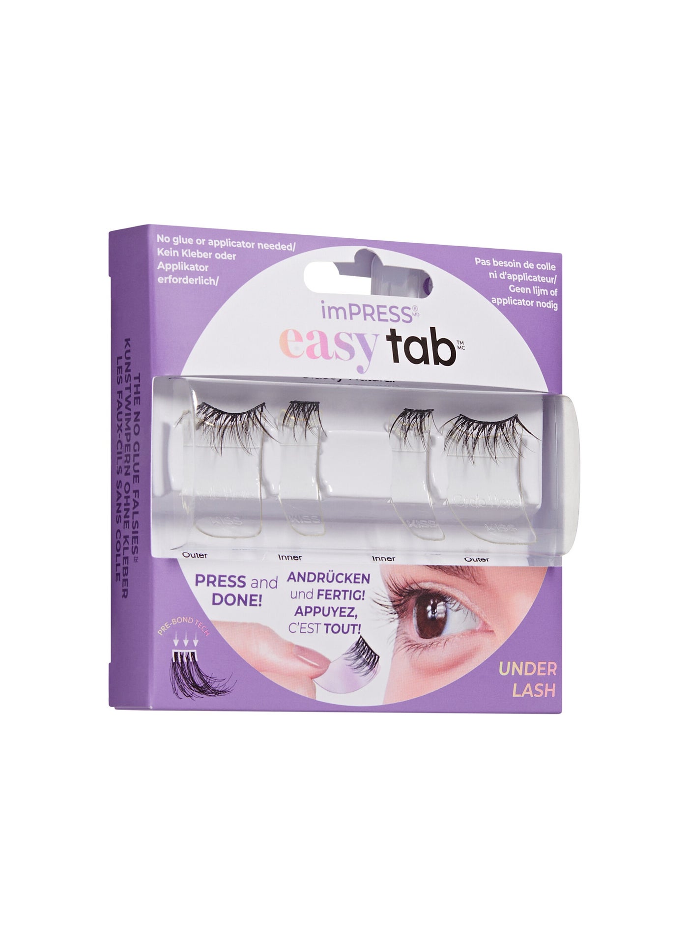 Kiss Impress Press-on Falsies Easy Tab Lashes Classy Natural ILT01C - image 2