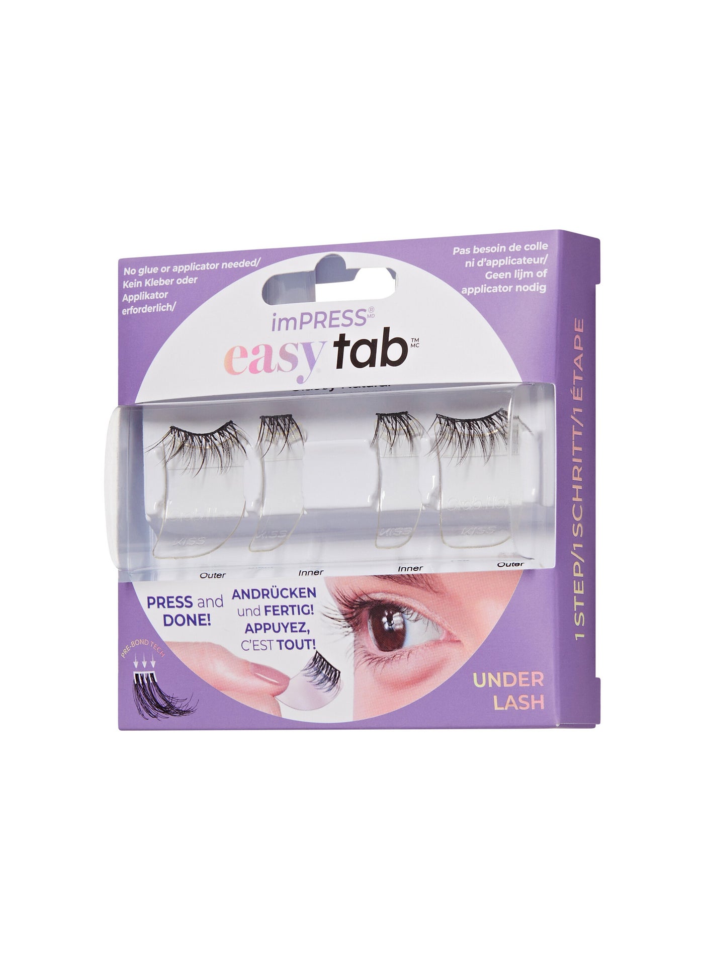 Kiss Impress Press-on Falsies Easy Tab Lashes Classy Natural ILT01C - image 3