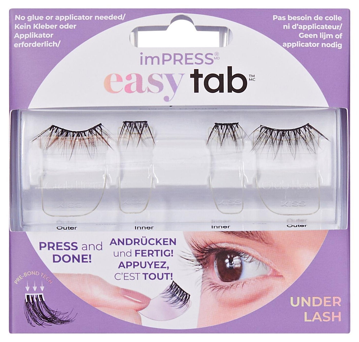 Kiss Impress Press-on Falsies Easy Tab Lashes Classy Natural ILT01C