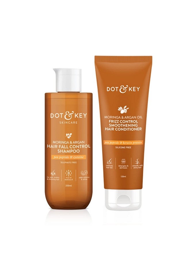 Dot & Key Moringa Argan Shampoo & Conditioner Combo | Shampoo 200ml, Conditioner 120ml