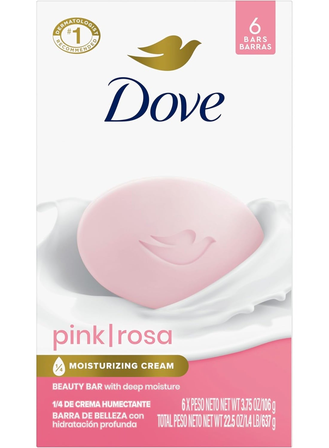 Dove Pink-Rosa Beauty Bars For Women 6Bars x 106 g