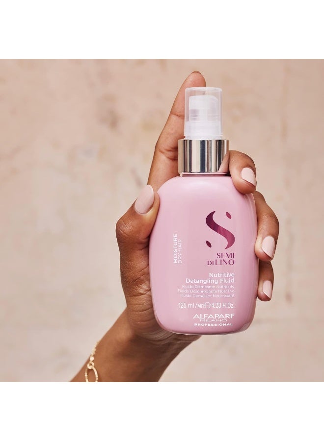 Semi Di Lino Moisture Nutritive Detangling Fluid 125ml | Anti-Frizz Spray for Dry Hair, Smooths, Detangles And Adds Shine - image 4