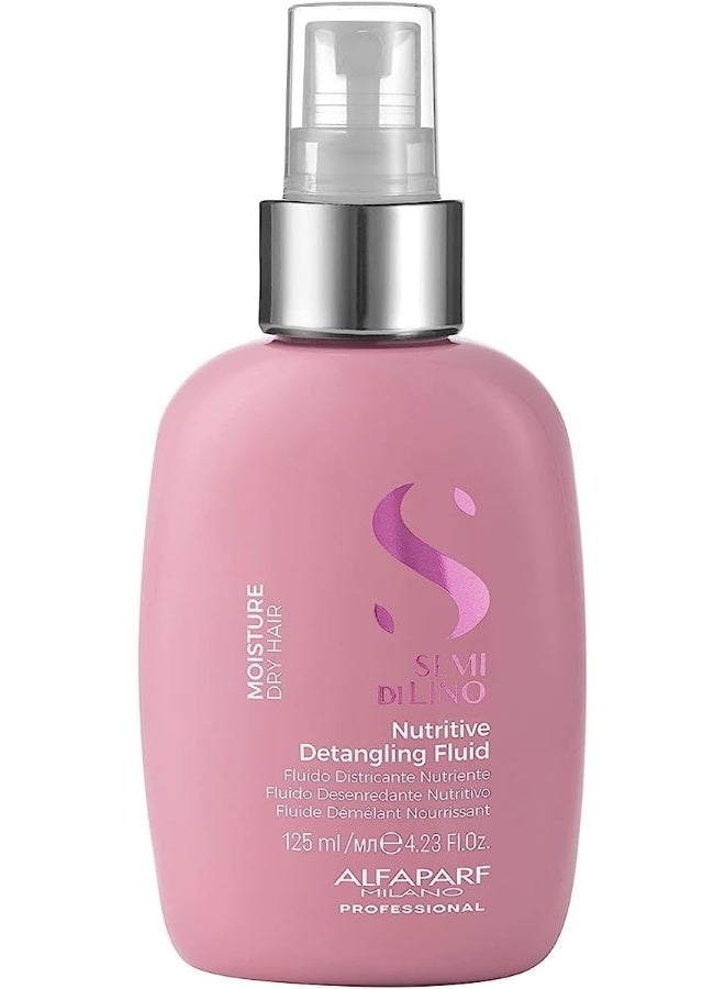 Semi Di Lino Moisture Nutritive Detangling Fluid 125ml | Anti-Frizz Spray for Dry Hair, Smooths, Detangles And Adds Shine