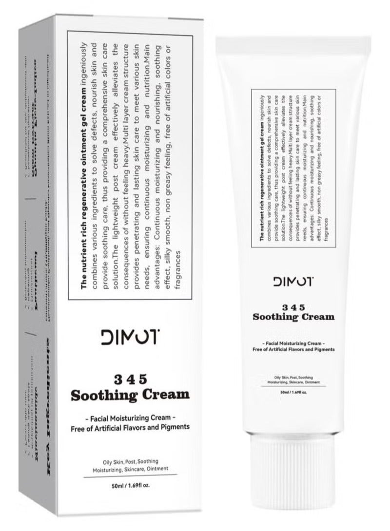 345 Relief Cream, Repair Barrier Cream, Daily Face Moisturizer, Intensive Repair for Dry, Sensitive Skin, Blemish Relief Care, Face Barrier Repair, Suitable for All Type Skin - 1 Pcs