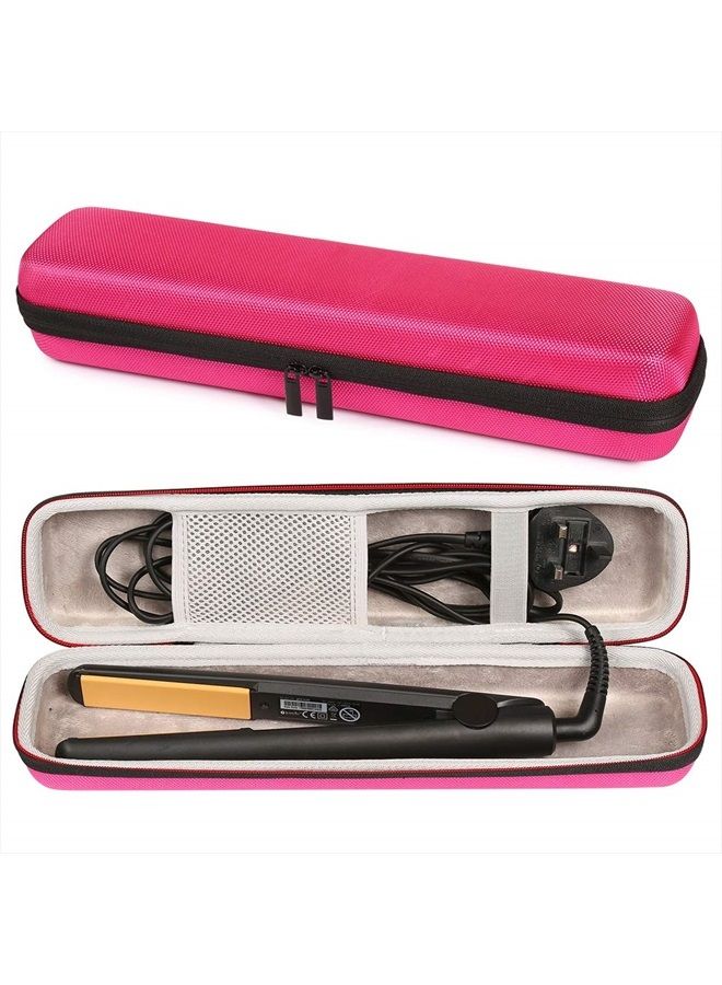 Hard Carry Case for Classic Hair Straightener Curling Irons Styler,Hair Straightener EVA Case(Accessories Not Include,Pink)