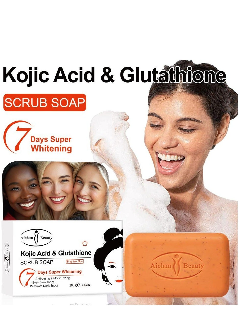 kojic acid scrub soap100ml