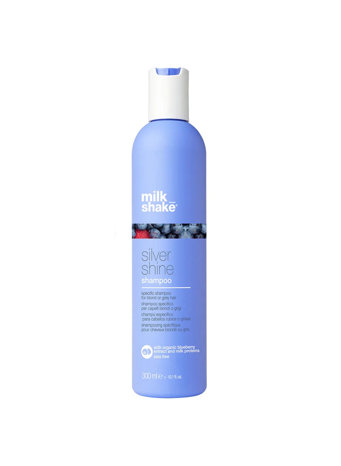 Silver Shine Shampoo – Violet Pigment Anti-Yellow Shampoo for Blonde, Grey & White Hair – With Milk Proteins, Blueberry Extracts & Integrity 41 for Brightness, Strength & Color Protection, 300ml