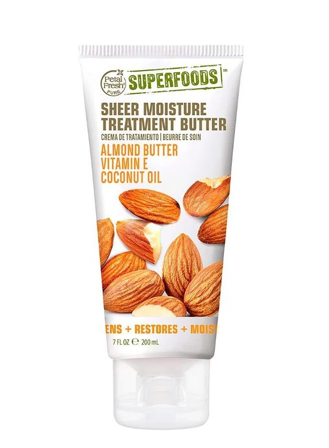 SuperFoods, Sheer Moisture Treatment Butter, Almond Butter, Vitamin E, Coconut Oil 200 ml