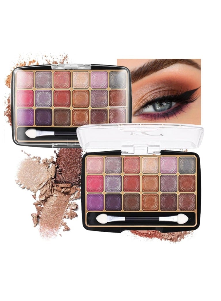 Eyeshadow Palettes, Palette Contouring Eye Shadow Pallets for Women, 18 Colors Glitter Pressed Eyeshadow Powder
