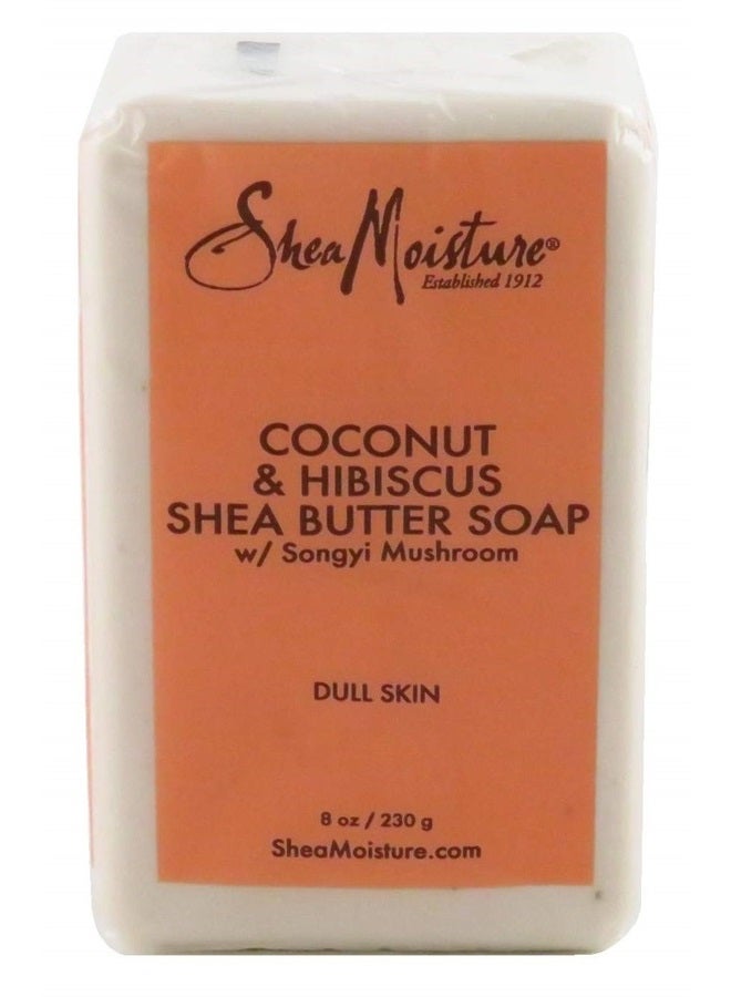 Shea Moisture Soap 8 Ounce Bar Coconut & Hibiscus Shea Butter (235ml) (6 Pack)