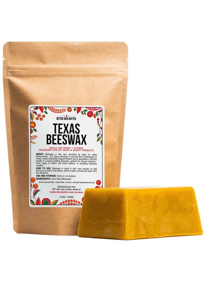 Bees Wax for Candle Making | Raw Beeswax for Candles, Food Grade | 100 Pure Beeswax Bar For Lotion Making and Lip Balms Making | 1 lb (16 oz)