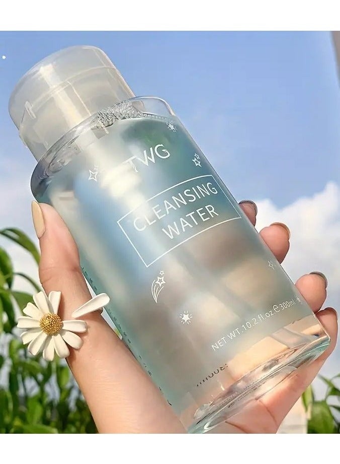 TWG 300ml Cleansing Water with 15 Amino Acids and Plant Extracts - Moisturizing, Refreshing Scented Formula for Gentle Deep Cleaning, Suitable for All Skin Types, Makeup Remover for Face, Eyes & Lips