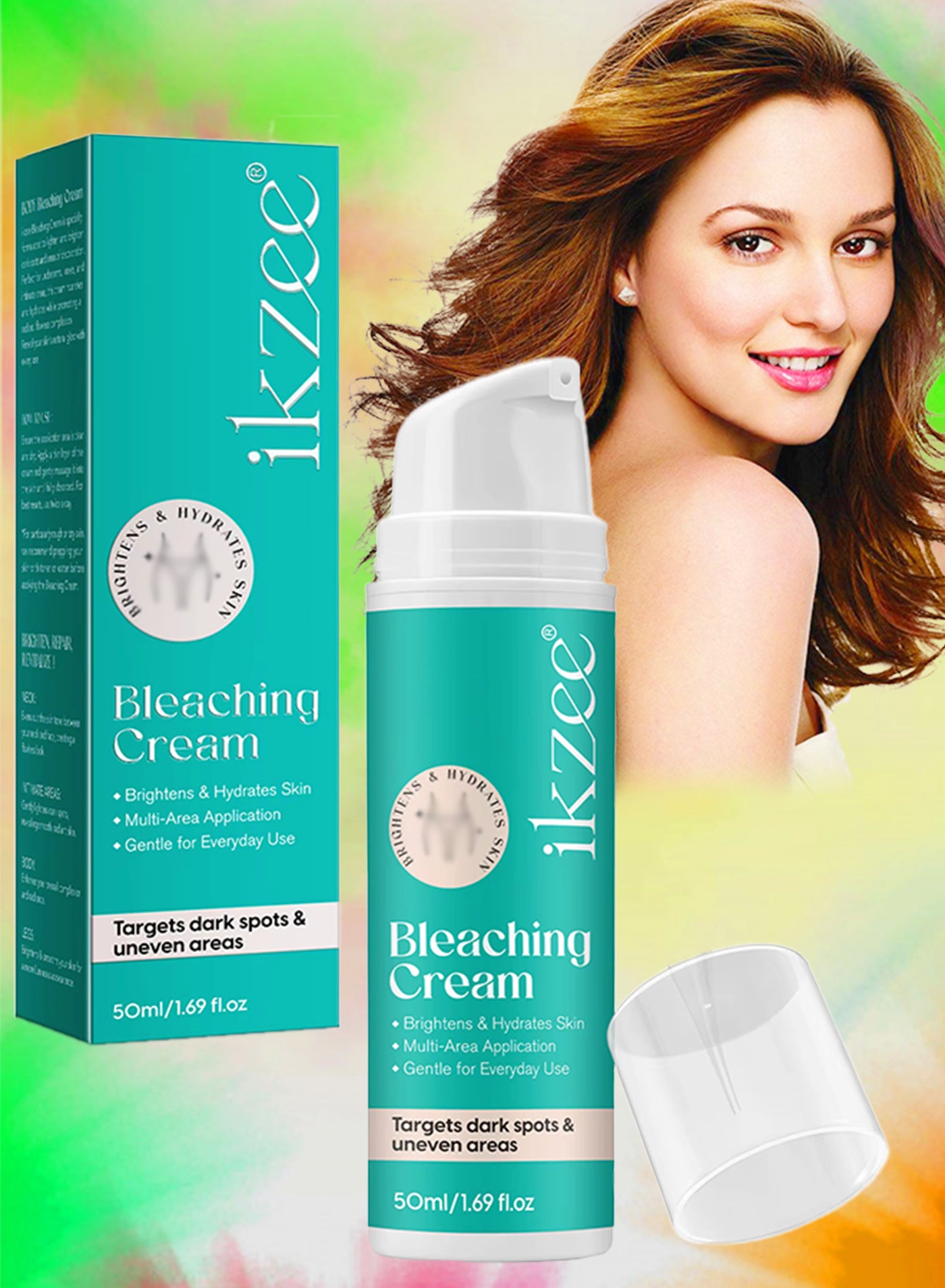50ml Bleaching Cream Hydrating Brightening Gentle Intimate Creams for Private Part Elbow Underarm Knees Neck Remove Dark Spots and Target Uneven Areas Skin Lightening Whitening Cream