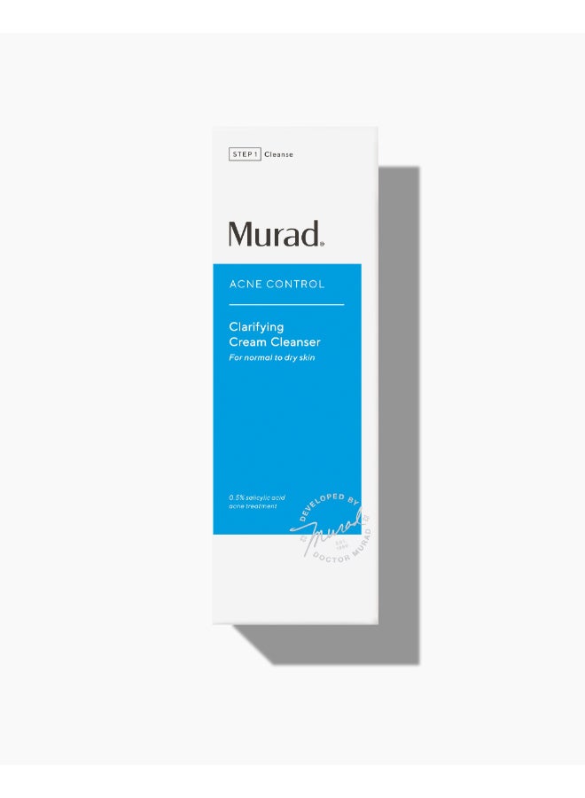 Murad Clarifying Cream Cleanser 200ml – Gentle Purification for Adult Acne, Encapsulated Salicylic Acid, Creamy Wash for Blemish-Prone Skin Relief 200ml - image 2