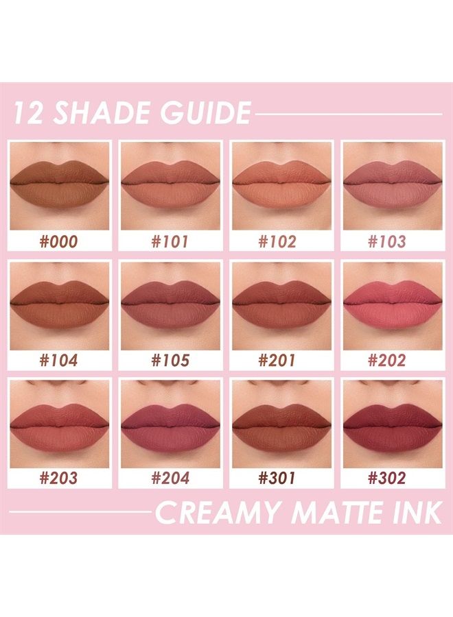 Velvet Matte Liquid Lipstick, Satin-Finish, High Pigmented Lip Color, Cheeks and Lips Tint, Lightweight, Quick-Drying, Hot Spicy