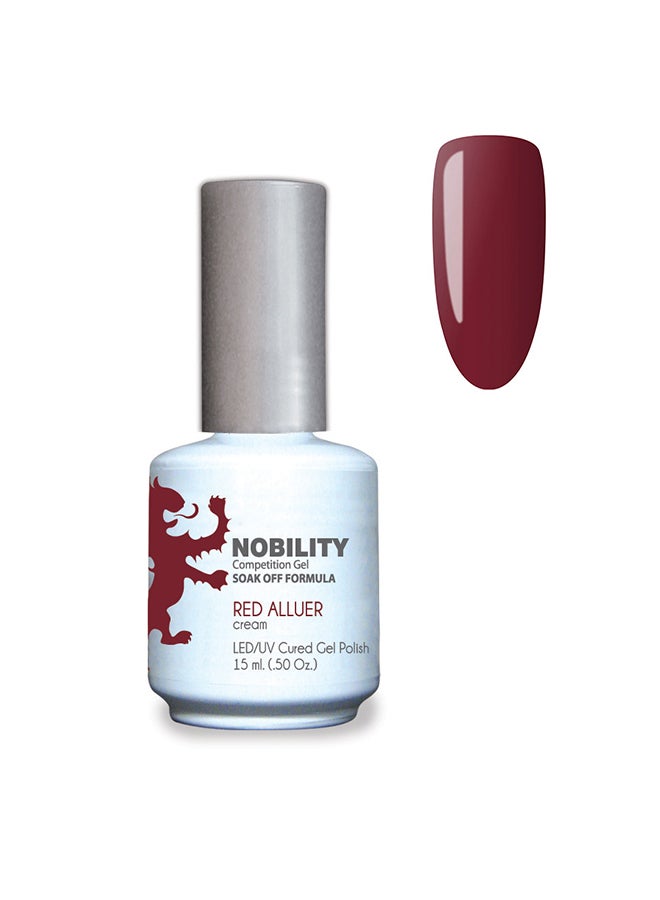 Gel Nail Polish 15 ml, Long Lasting, Chip Resistant, Requires Drying Under UV Led Lamp Red Alluer Nbgp03