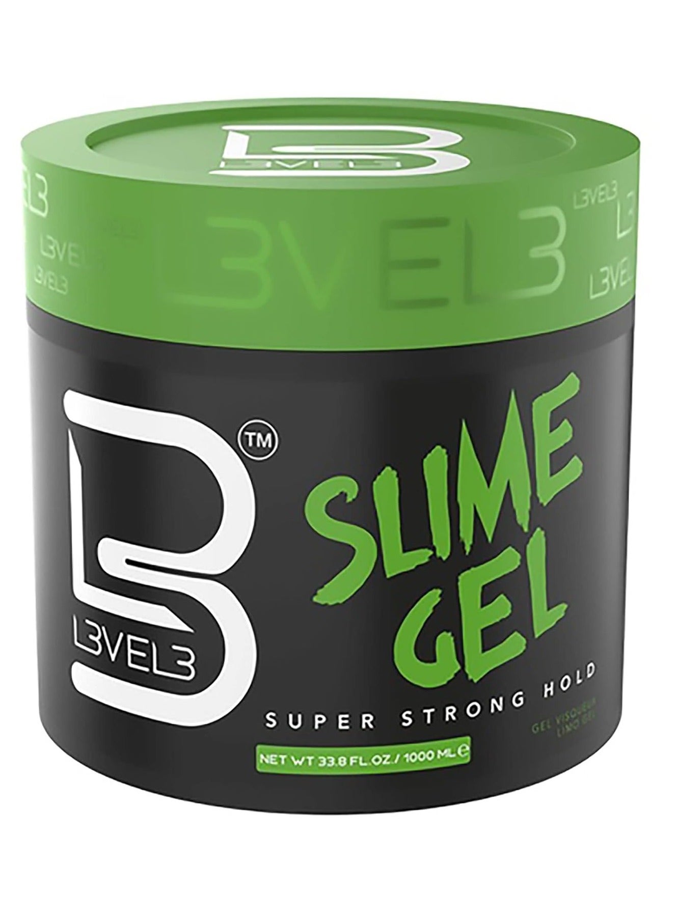 Level 3 Slime Gel - Strong Control Hair Styling Gel - Flake-Free, Long-Lasting Hold - Adds Volume, Texture 1000ml
