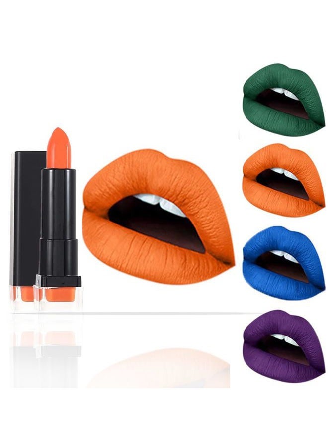 Matte Lipstick Hight Pigment Lipsticks Long Lasting Lip Stick Waterproof Lips Gloss Cream Lipgloss Makeup for Women and Girls Pack of 1 (I- Orange 14)