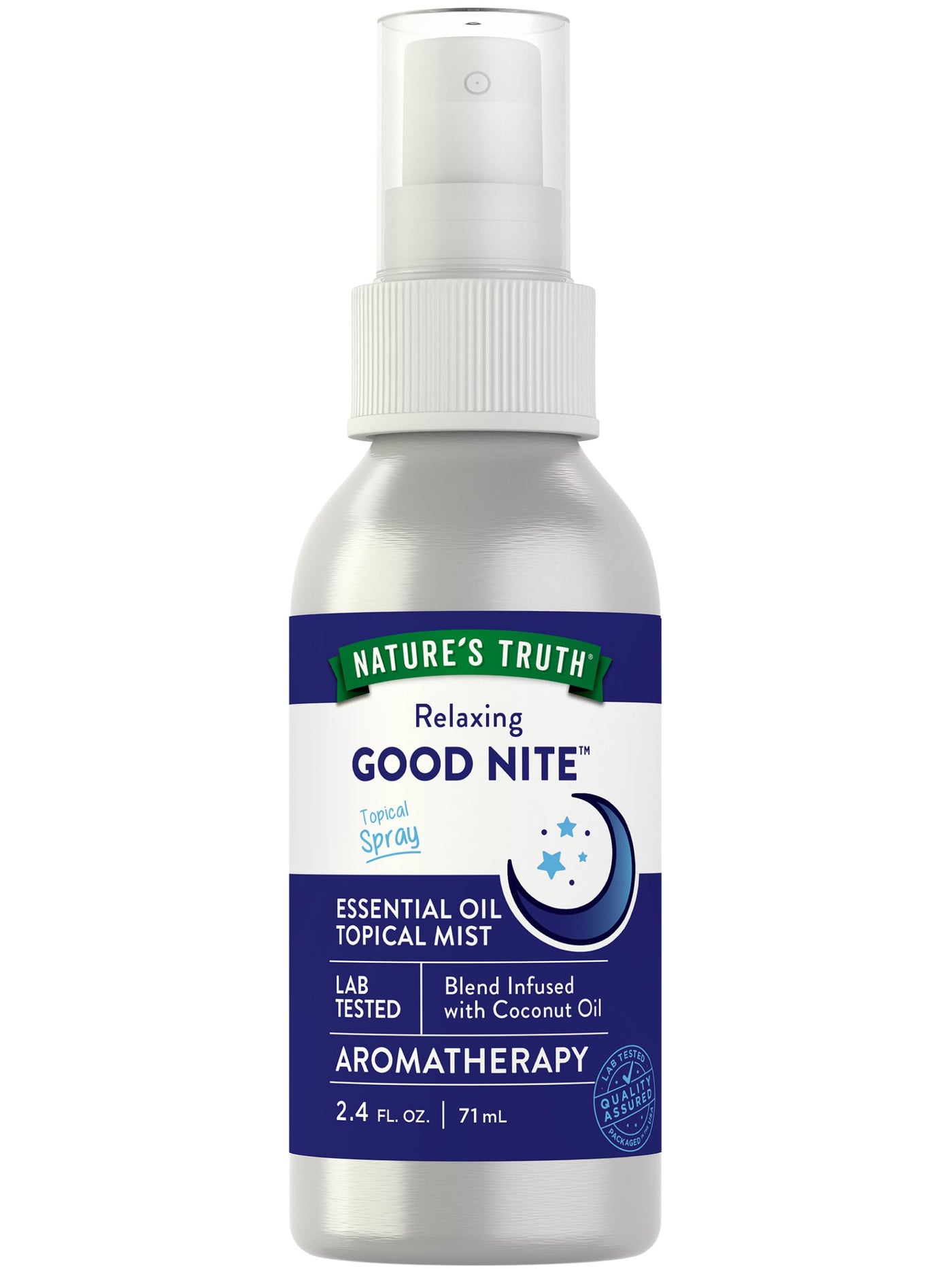 Nature's Truth Good Nite Essential Oil Mist | 2.4 fl oz | Calming Blend | for Topical Use, Yoga, & Aroma Spray