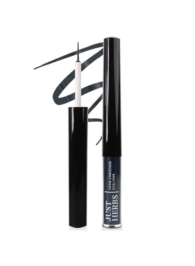 Just Herbs Herb-Enriched Waterproof Eyeliner | Organic, Smudge-Proof Formula with Jojoba Oil & Vitamin E | Long-Lasting, Vegan & Cruelty-Free | For Sensitive Eyes