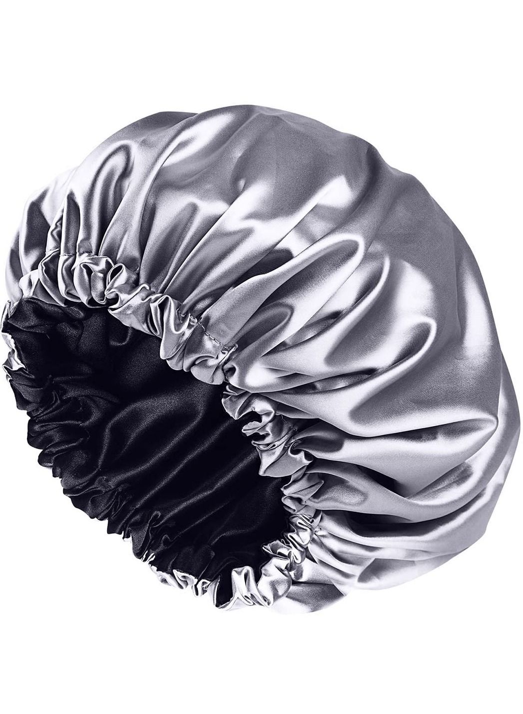 Shower cap for women,Luxury Silk Lined Shower Cap, Machine Washable, Adjustable Size Reusable,Large Satin Shower Cap for all hair
