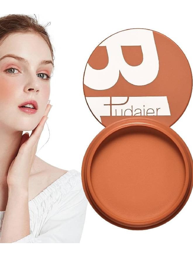 Blush Matte Face Blusher Long wearing Makeup Balm Waterproof Facial Nourishing Blush Cream Blush for Contours Cheeks Infused with Castor Oil and Vitamin E Ultra Pigmented Blush for Natural Glow 04