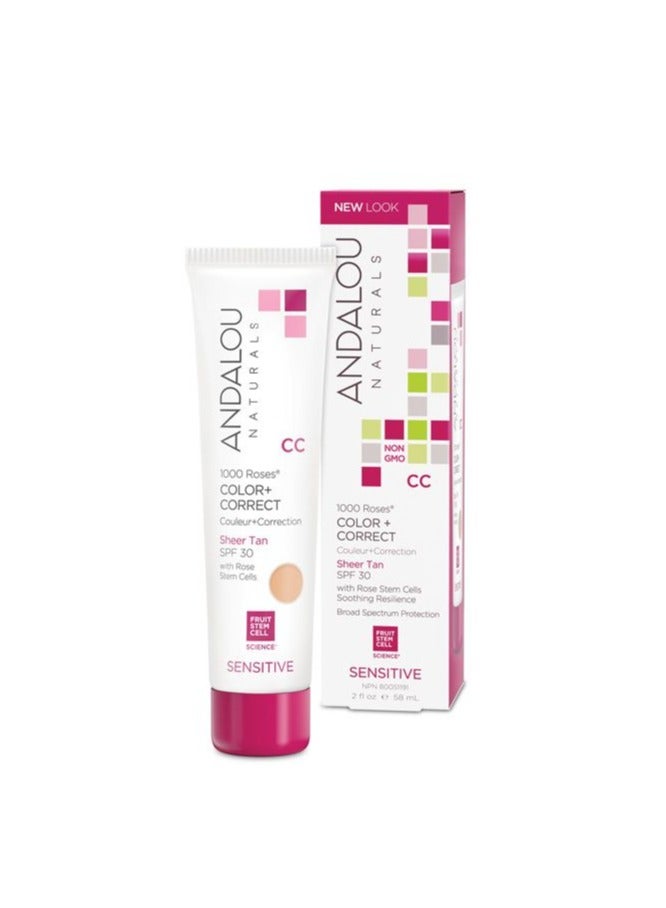 Andalou 1000 Roses CC (SPF 30) Color + Correct Sheer Tan 58 ml
