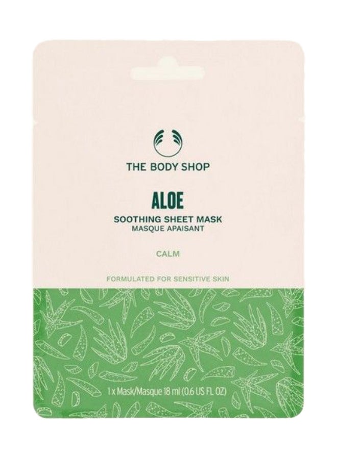 Aloe Soothing Sheet Mask – Hydrates & Calms Sensitive Skin | 24hr Moisture | Made with 97% Natural-Origin Ingredients & Aloe Vera