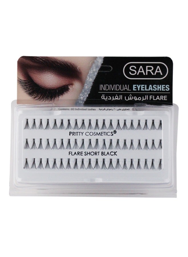Sara Ind Flare 5Ply Short Black Eyelash - Full and Voluminous Lashes for a Natural, Stunning Look