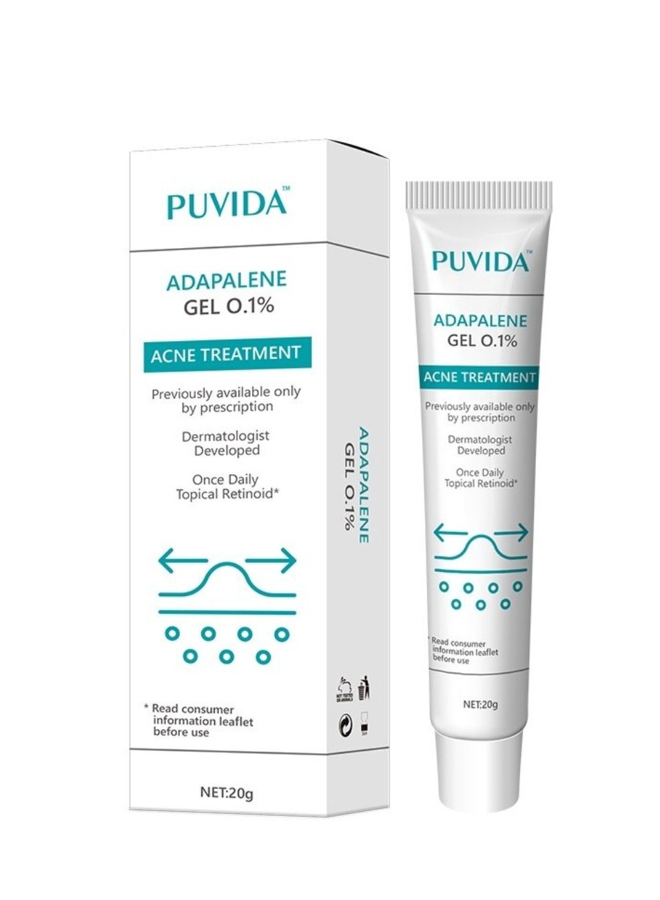 Acne Treatment Cream Acne Treatment Ointment Gel Adapalene Gel for Acne Treatment Gentle Moisturizing Acne Removing Gel Pimple and Acne Removal Anti Acne and Treatment Gel 20G