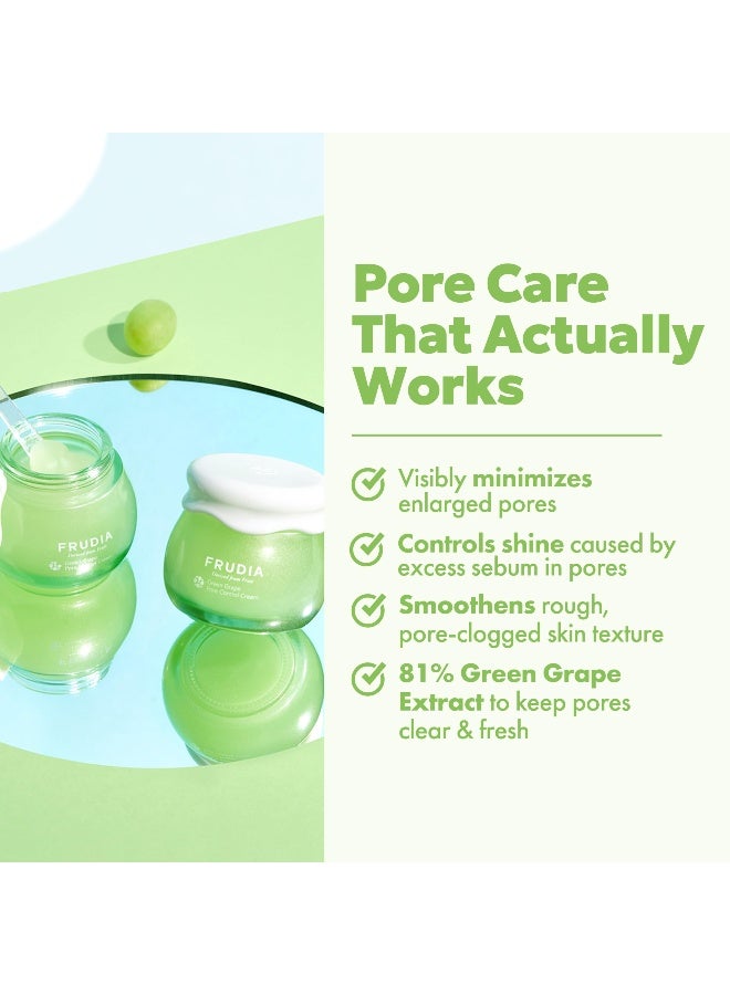 Green Grape Pore Control Cream 55g — Korean Vegan Hydrating Gel Cream for Oily Skin, Sebum Control & Pore Care, 1.94 fl oz - image 2