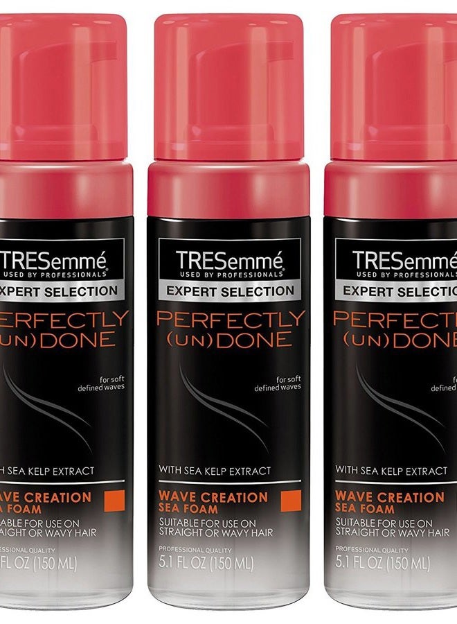 Tresemme Sea Foam 5.1 Ounce Perfectly (Un) Done (150ml) (3 Pack)