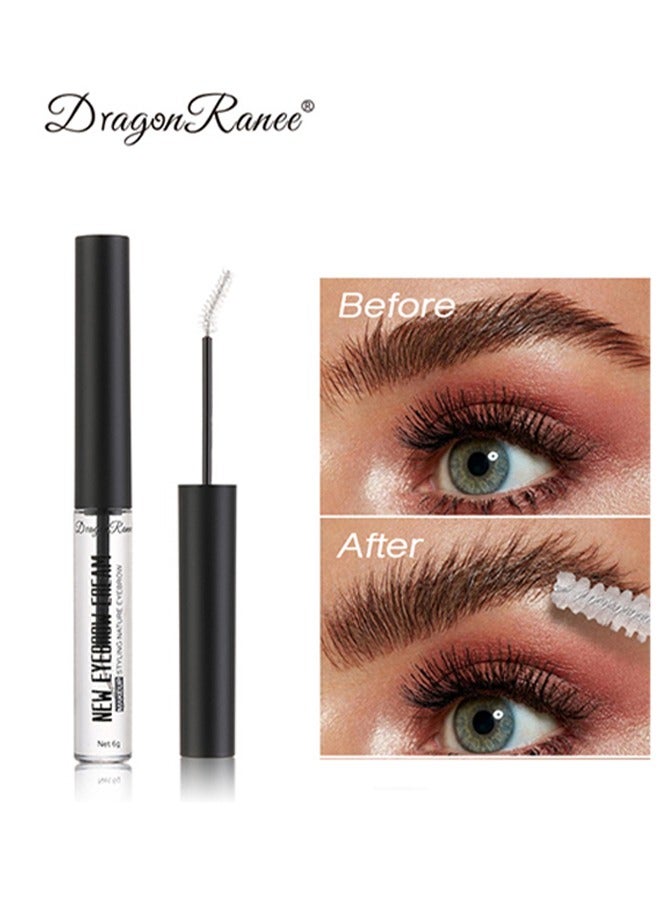 Eyebrow Cream-12H Waterproof & Long Lasting Eyebrow Gel with Brush, 3D Clear Brow Fix Gel,Eyebrow Repair Liquid Brows Styling（#01)