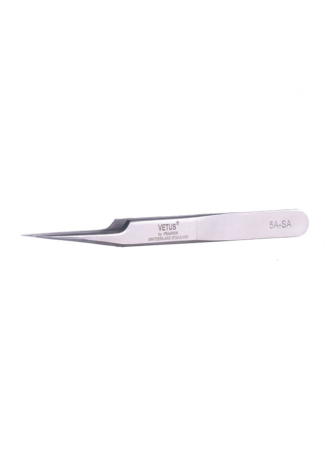Eyelash Picking Tool For Eye Lash Extensions Supplies Stainless Tweezer Short Fine Tip 115Mm