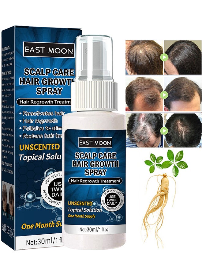 Scalp Care Hair Growth Spray, Ultra Hair Growth Formula Serum Spray, Damaged Dry Hair, Hair Regrowth for Thicker Longer Fuller Hair, 30ML