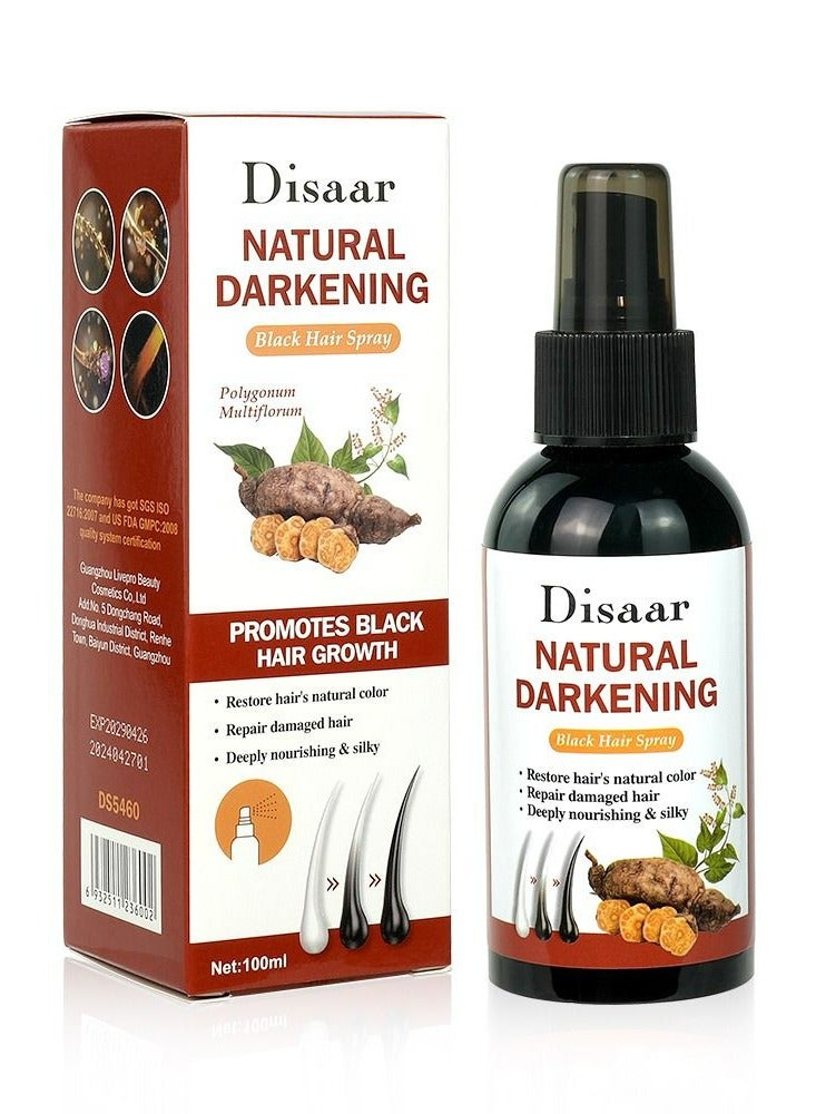 Natural Darkening Black Hair Spray Polygonum Multiflorum 100 ML