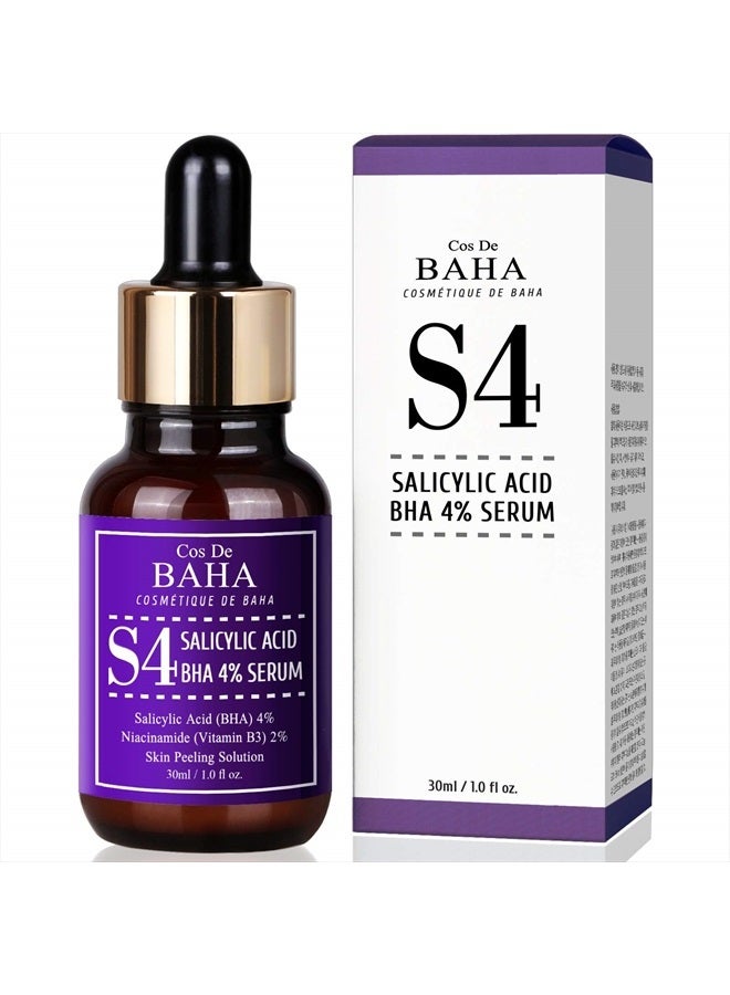Salicylic Acid 4% Exfoliating Facial Serum with Niacinamide, 1 Fl Oz (30ml)