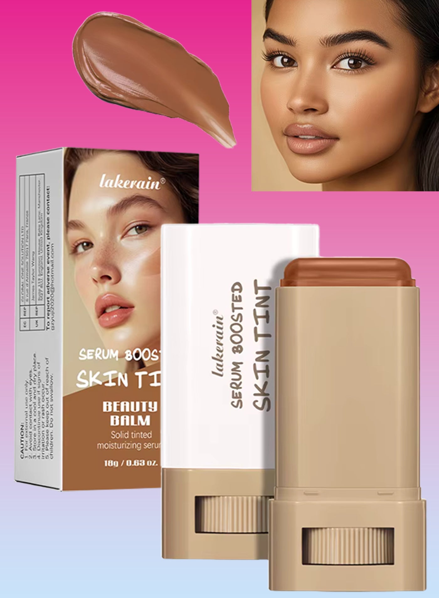 Serum Boosted Skin Tint Beauty Balm Solid Tinted Moisturizing Serum Contour Stick Foundation Face Sticks for Women Natural Finish Makeup Foundation Face Stick Contour Stick 18g 03