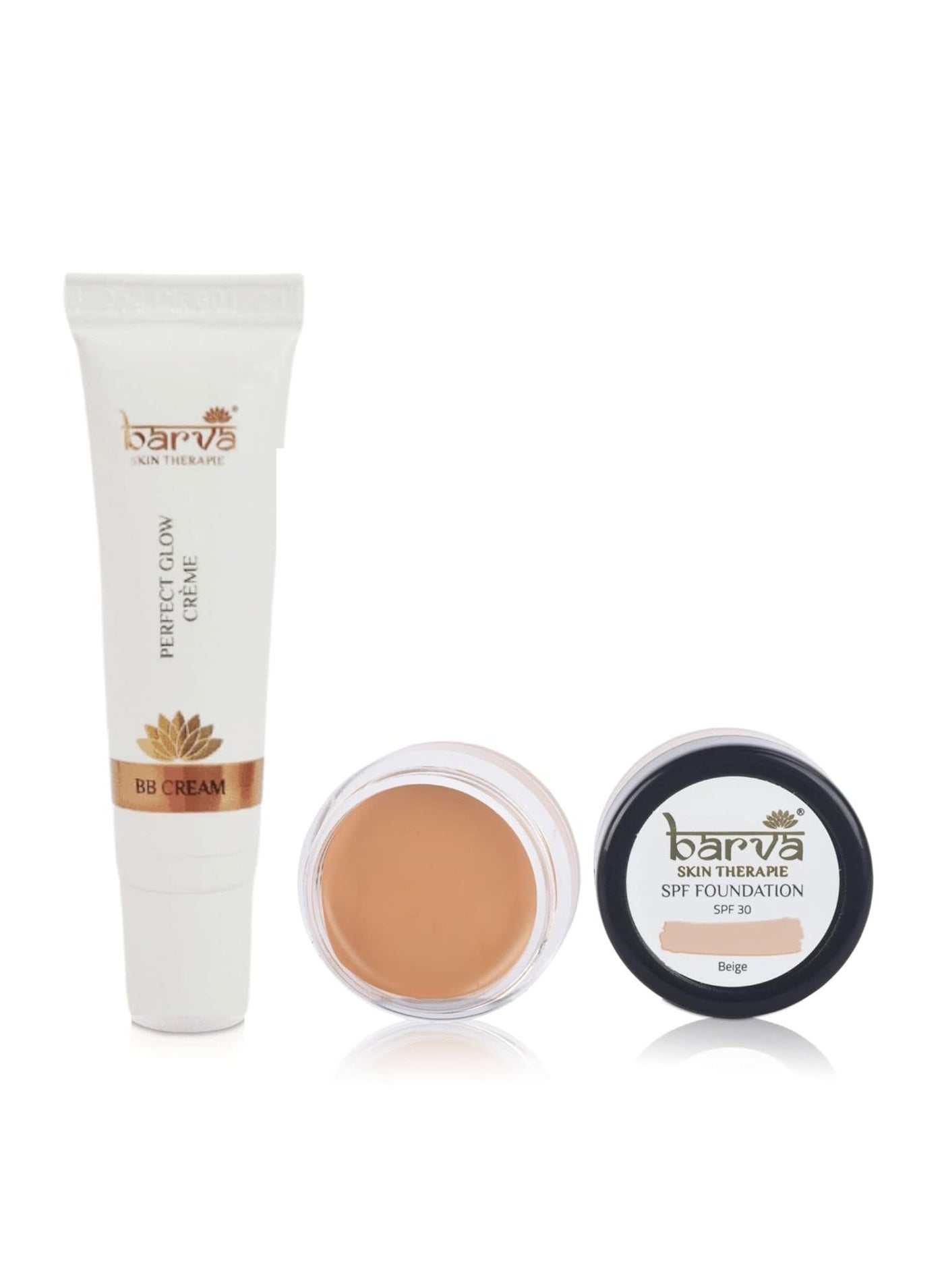 Barva Perfect Glow Creme Long Lasting 10ml Lightweight BB Cream And Foundation Combo Pack OF 2